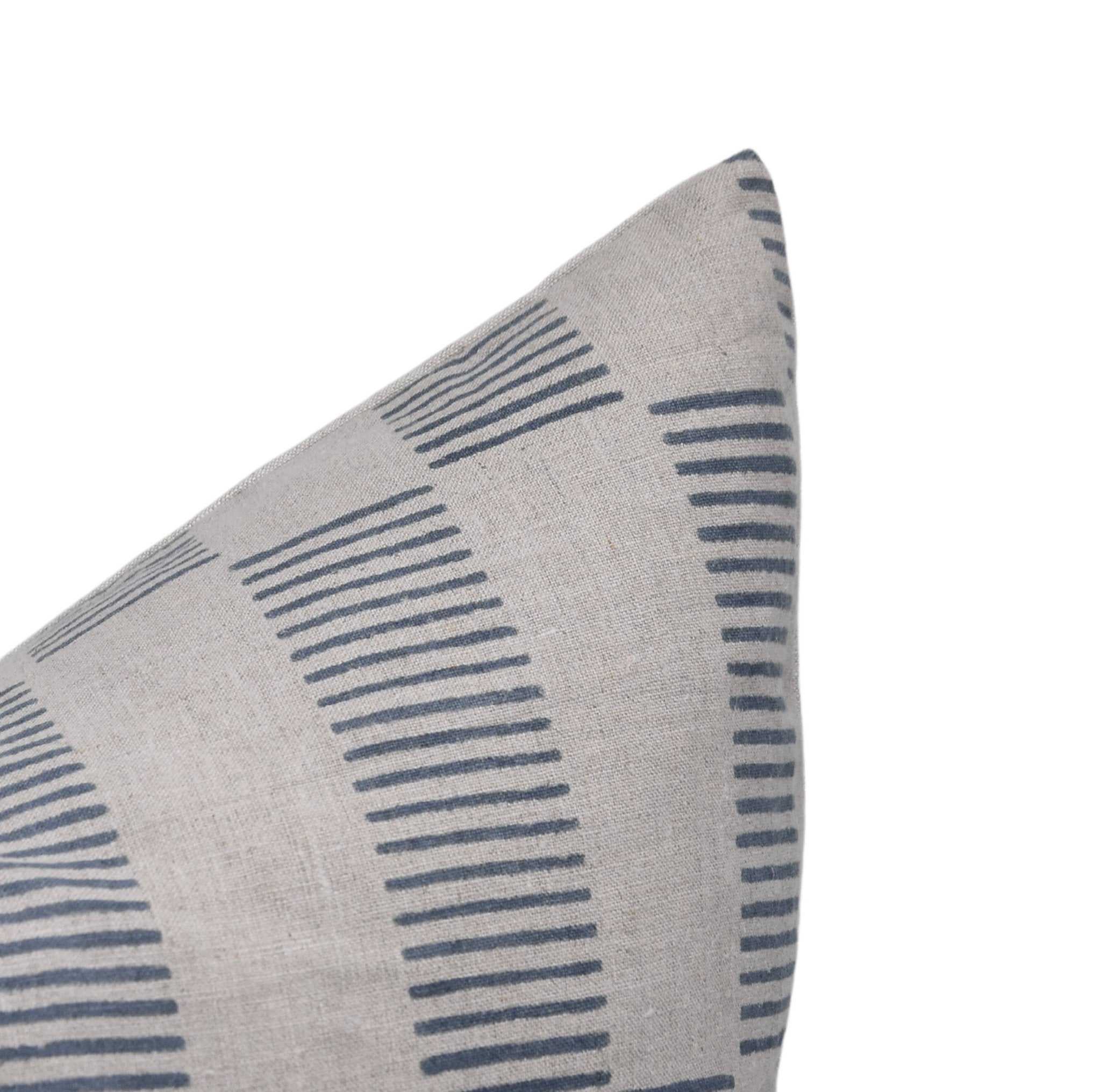 Throw Pillow Cover –Designer Collection of Hand Block Print Pure Linen- ZIG-ZAG - Fabdivine