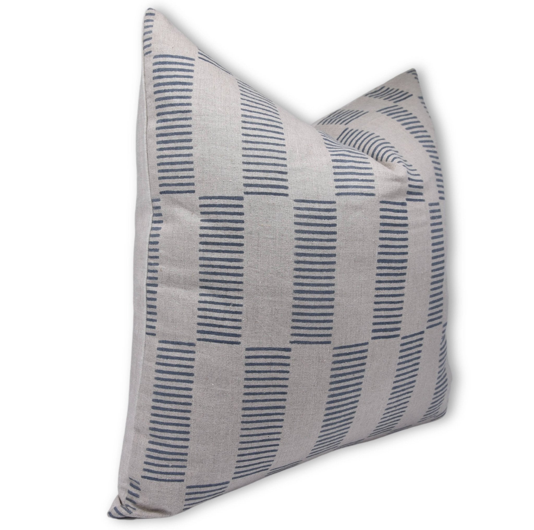 Throw Pillow Cover –Designer Collection of Hand Block Print Pure Linen- ZIG-ZAG - Fabdivine