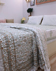 Elegant Hand Block Printed Floral Cotton Quilt – Timeless Indian Craft