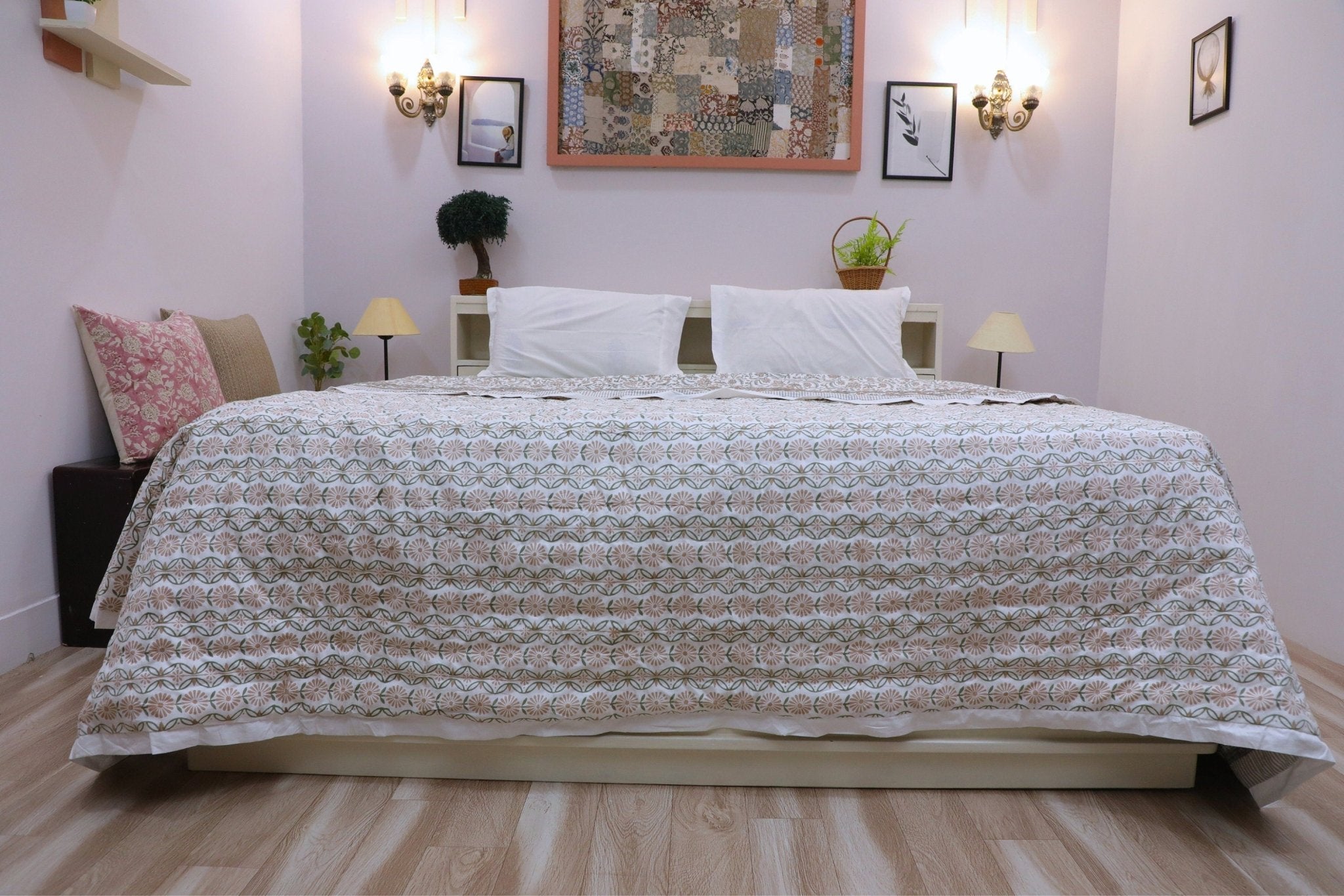 Block Printed Indian Cotton Quilts - Fabdivine