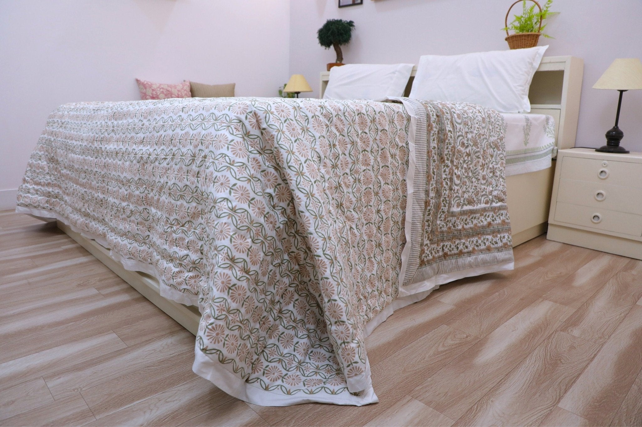 Block Printed Indian Cotton Quilts - Fabdivine