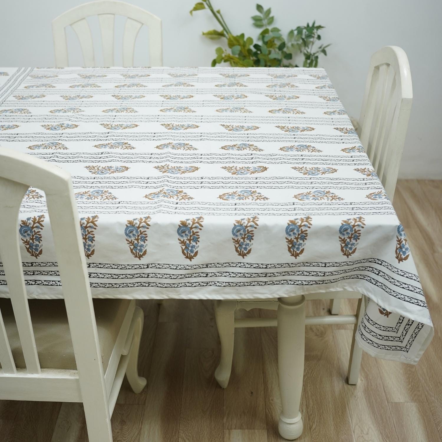 FLORAL PRINTED COTTON TABLE COVER HOUSEWARMING GIFTS INDIAN HANDMADE - KALI