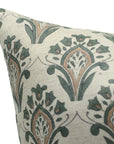 Block print Pillow cover for sofa, couch or bed- Linen Blend- CHIMNI - Fabdivine