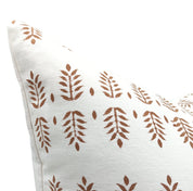 Designer Collection Hand Block Print Thick Cotton Throw Pillow Cover - White - Fabdivine