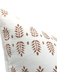 Designer Collection Hand Block Print Thick Cotton Throw Pillow Cover - White - Fabdivine