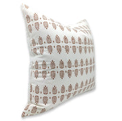 Designer Collection Hand Block Print Thick Cotton Throw Pillow Cover - White - Fabdivine