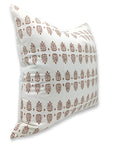 Designer Collection Hand Block Print Thick Cotton Throw Pillow Cover - White - Fabdivine