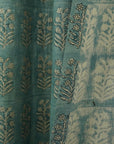 Floral Eyelet Linen Room Curtain - Decorative Pure Linen Fabric Panel - Inderdhanush