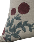 Square/Lumber block print pillow cover- Linen Blend- GULAB - Fabdivine