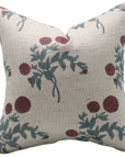 Square/Lumber block print pillow cover- Linen Blend- GULAB - Fabdivine