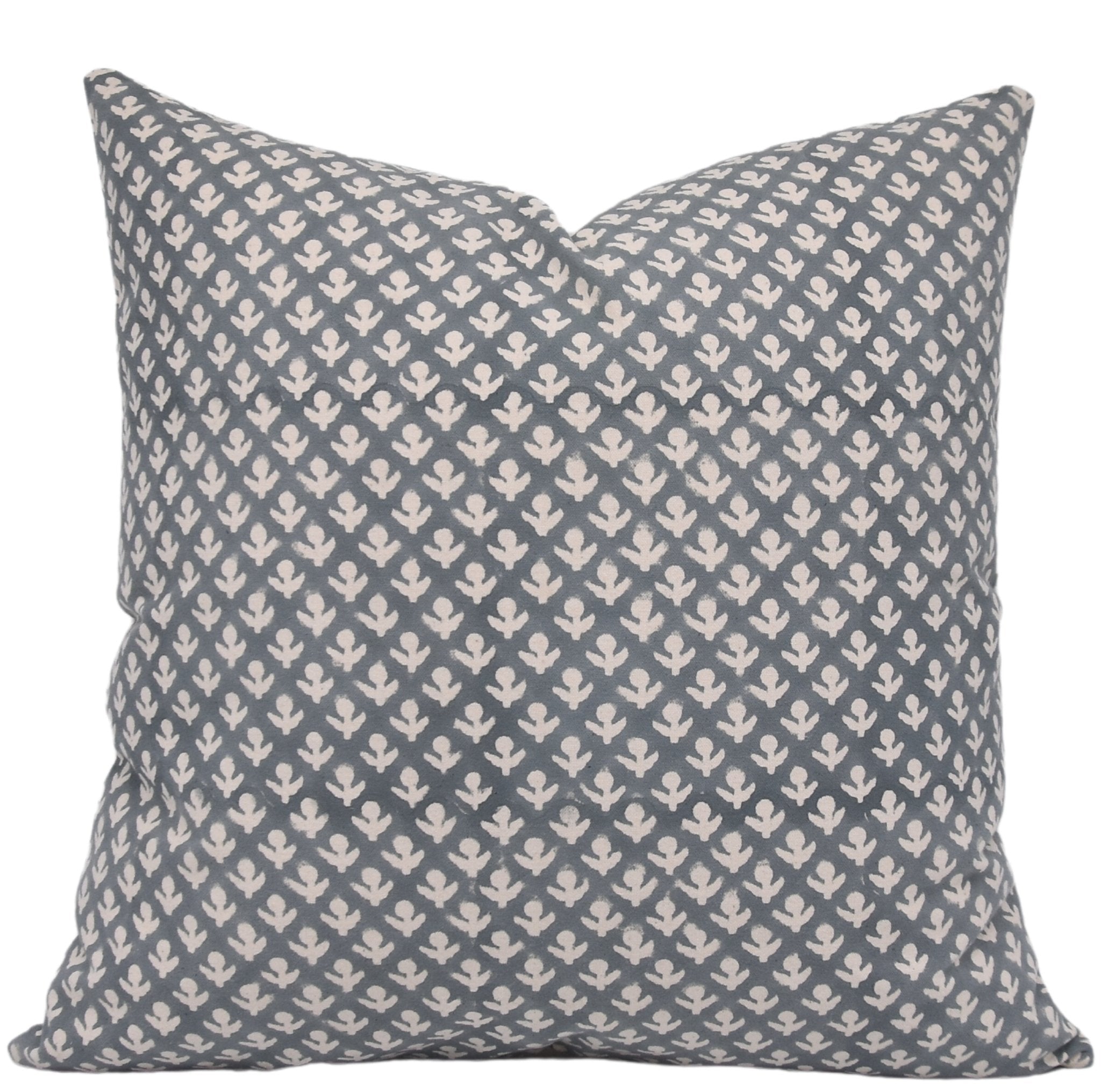 Lumber block print pillow cover in Thick Cotton - Fabdivine