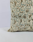 Block print Pillow cover for sofa, couch or bed- thick cotton- HEART VINE - Fabdivine