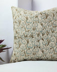 Block print Pillow cover for sofa, couch or bed- thick cotton- HEART VINE - Fabdivine