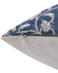 Block print cotton pillow cover for sofa, couch, or bed - Thick cotton in white from HIMACHAL. - Fabdivine