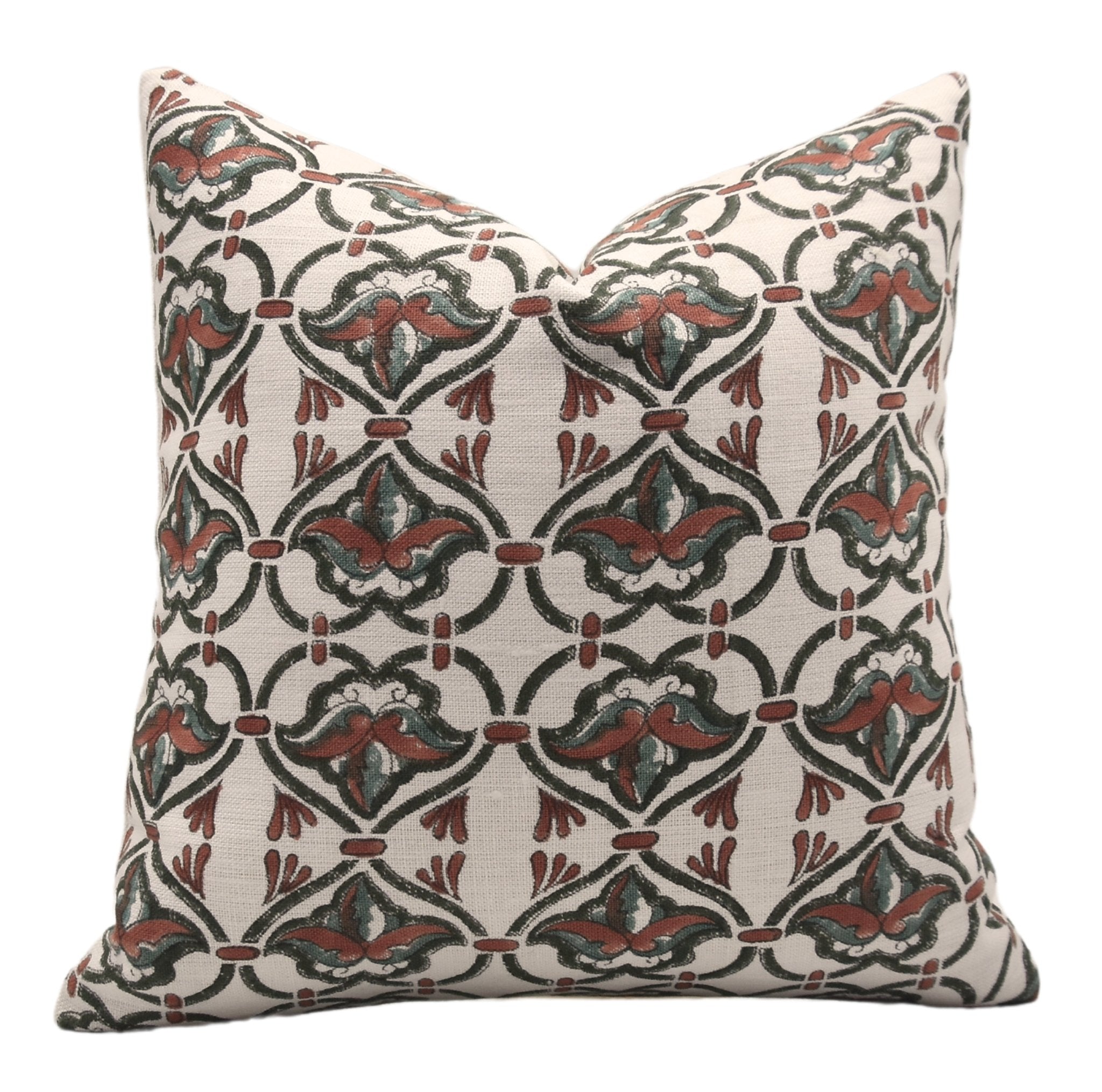 Thick cotton block-printed designer boho pillow cover - HRIDYAVAN - Fabdivine