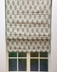 Pure Linen Block Print Roman Shade -HJARA