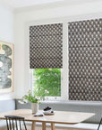 Pure Linen Bloack Print Blackout Window Blind-Rohini