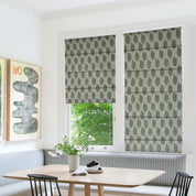 Thick Linen Block Print Roman Shade -HJARA