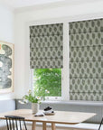 Thick Linen Block Print Roman Shade -HJARA