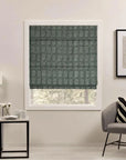 Pure Linen Block Print Roman Shade-INDERDHANUSH