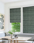 Thick Linen Block Print Roman Shade-INDERDHANUSH