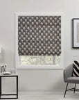 Pure Linen Bloack Print Blackout Window Blind-Rohini