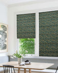 Thick Linen Handmade Block Print Roman Shade-Nayaab