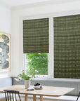 Thick Linen Block Print Roman Shade -Omji