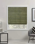 Thick Linen Block Print Roman Shade -Omji