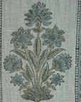 Pure Linen Block Print Roman Shade- MORPANKH BORDER