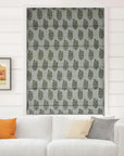 Thick Linen Block Print Roman Shade -HJARA