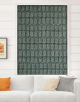 Thick Linen Block Print Roman Shade-INDERDHANUSH