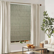 Heavy Linen Block Print Roman Shade -Ratanbel