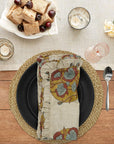 HANDMADE BLOCK PRINTED FLORAL TABLE RUFFLED DECORATIVE DINING NAPKIN SET – SANDHYA PUSHP