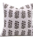 Hand Block Print Pure White Linen Throw Pillow Cover – INDERDHANUSH - Fabdivine