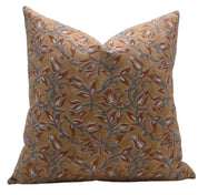 Block print thick cotton throw pillow cover - KAMAL DUTTA - Fabdivine