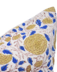 Throw Pillow Cover –Designer Collection of Hand Block Print off white linen- KARWACHAUTH - Fabdivine