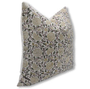 Square/Lumber block print pillow cover- thick linen- KARWACHAUTH - Fabdivine