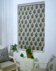 Linen Polymer Blackout Roller Shade- Abhishek - Fabdivine