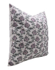 MADHUBALA Hand Block Print Thick Cotton White Pillow Cover - Fabdivine