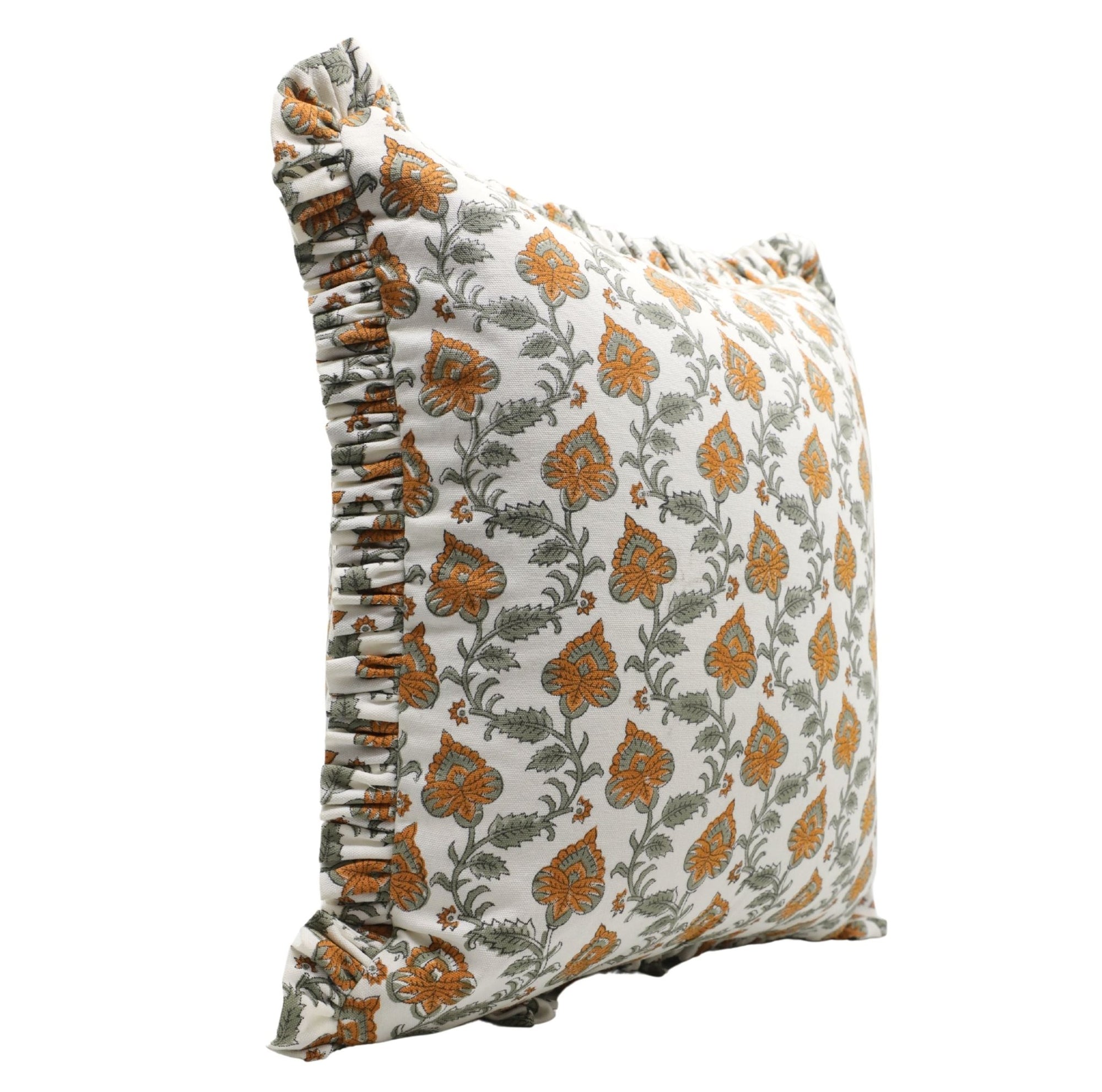 Madhubala - Ruffle Pillow Cover - Fabdivine