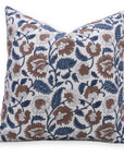 Thick Cotton White Block Print Throw Pillow Cover - MANDAKNI - Fabdivine