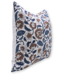 Thick Cotton White Block Print Throw Pillow Cover - MANDAKNI - Fabdivine