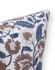 Thick Cotton White Block Print Throw Pillow Cover - MANDAKNI - Fabdivine