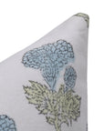 Thick Cotton White block print designer boho pillow/cushion cover - MANMOHAN - Fabdivine