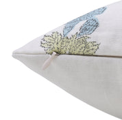 Thick Cotton White block print designer boho pillow/cushion cover - MANMOHAN - Fabdivine