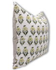 Block print Pillow cover for sofa, couch or bed- pure linen- MOR MUKUT - Fabdivine