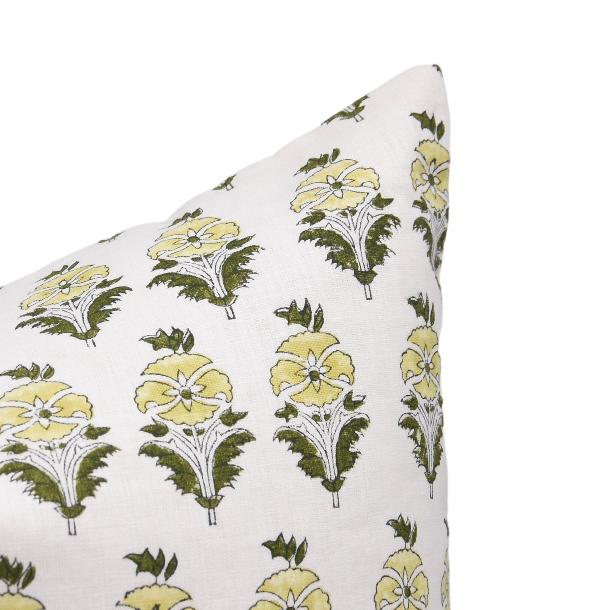 Block print Pillow cover for sofa, couch or bed- pure linen- MOR MUKUT - Fabdivine