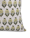 Block print Pillow cover for sofa, couch or bed- pure linen- MOR MUKUT - Fabdivine