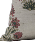 Block print Linen Blend throw pillow cover- MOR PANKH - Fabdivine